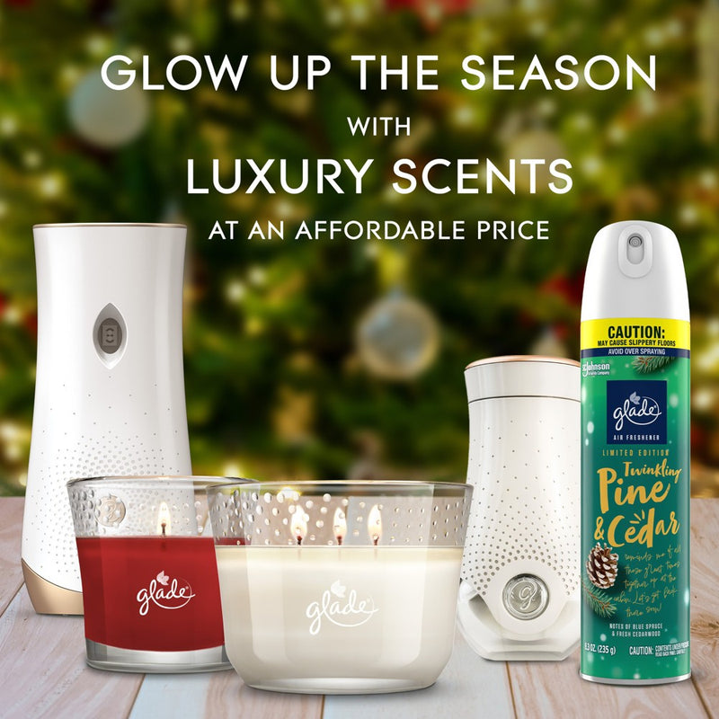 Glade Automatic Spray Air Freshener - Twinkling Pine & Cedar - 6.2oz