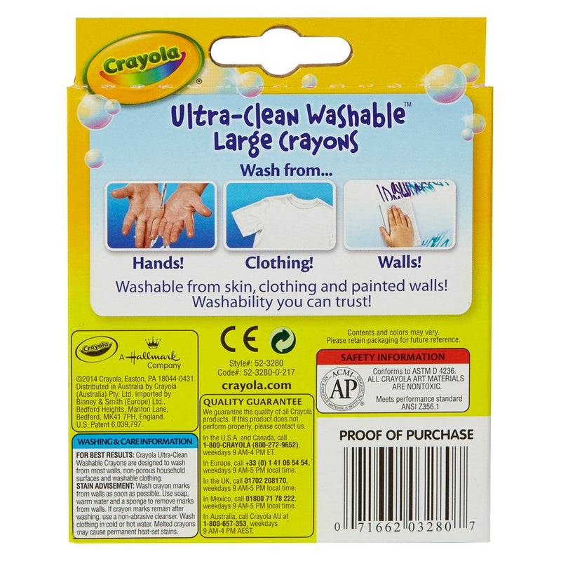 Crayola UltraClean Crayons Large Washable 8ct