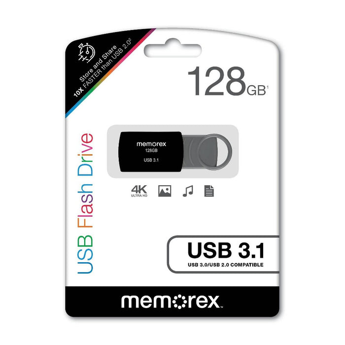 Memorex 128GB USB 3.1 - Black