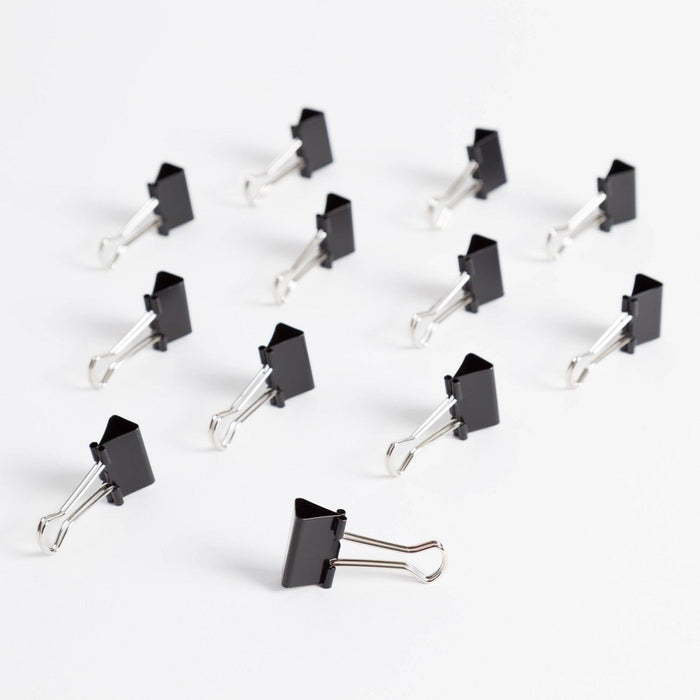 12ct Medium Binder Clips - up & up