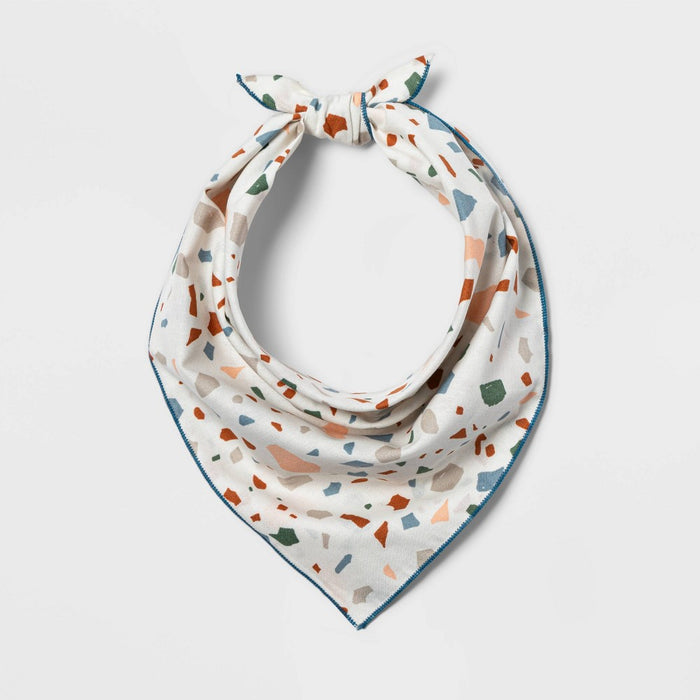 Terrazzo Full Tie Dog Bandana - Neutral - Boots & Barkley