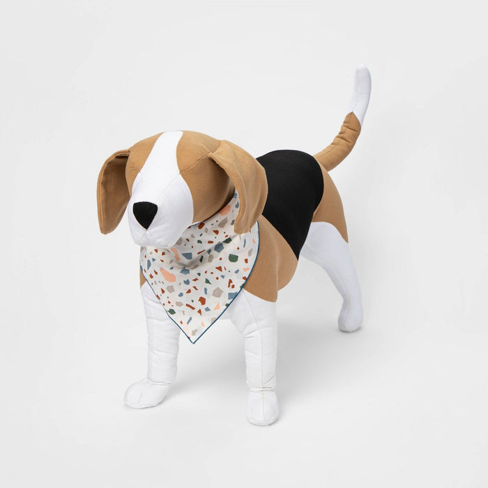 Terrazzo Full Tie Dog Bandana - Neutral - Boots & Barkley