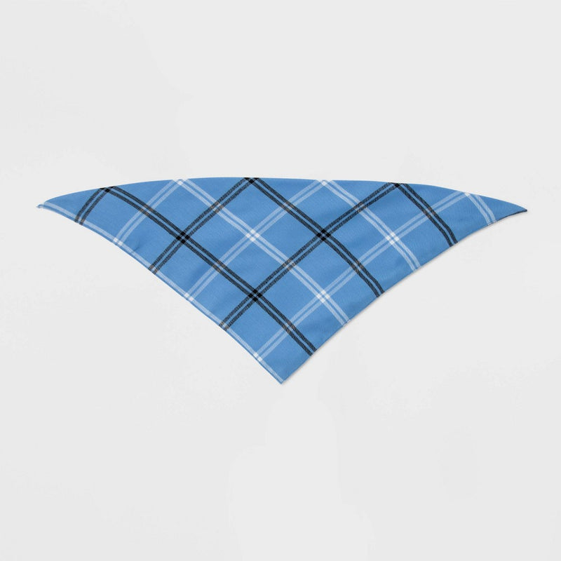 Plaid Matching Family Cat and Dog Bandana - Wondershop - Blue - One Size Fits Most