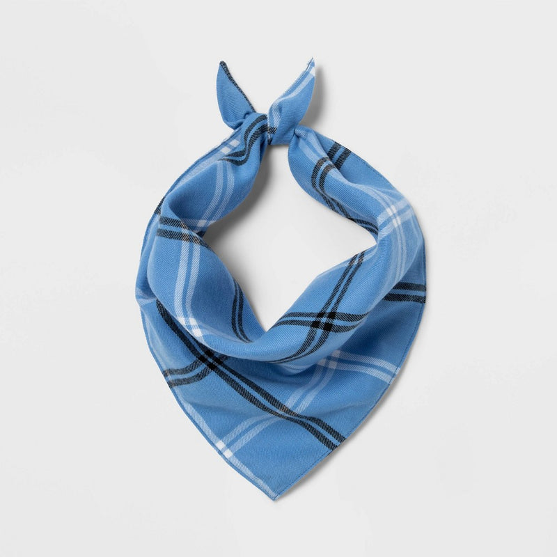 Plaid Matching Family Cat and Dog Bandana - Wondershop - Blue - One Size Fits Most