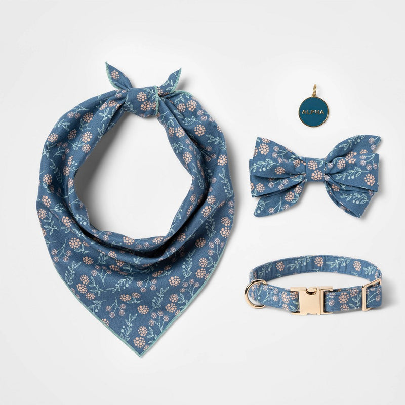 Feminine Collar Side Dog Bow - Boots & Barkley