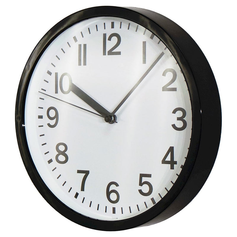 9" Round Wall Clock Black - Room Essentials