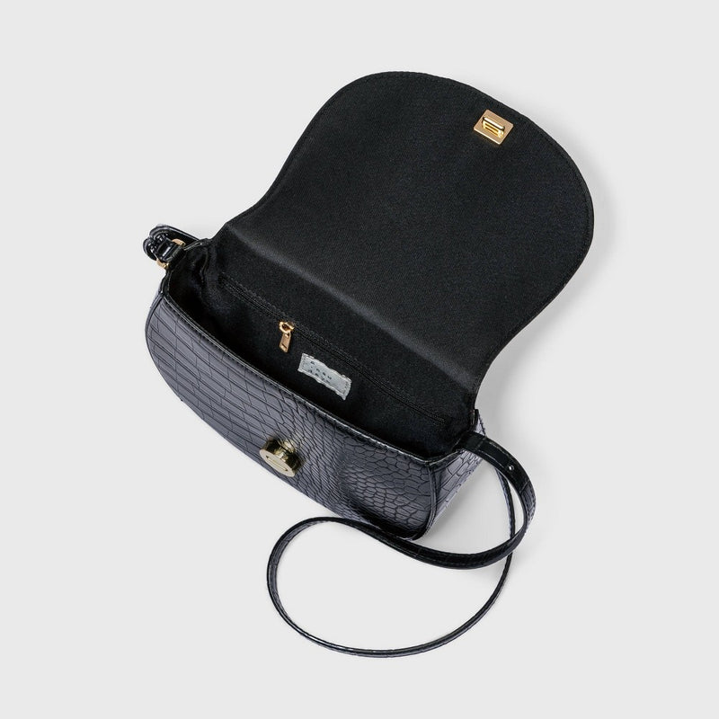 Saddle Crossbody Bag - A New Day Black