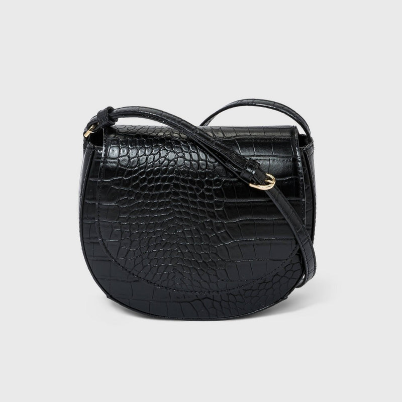 Saddle Crossbody Bag - A New Day Black