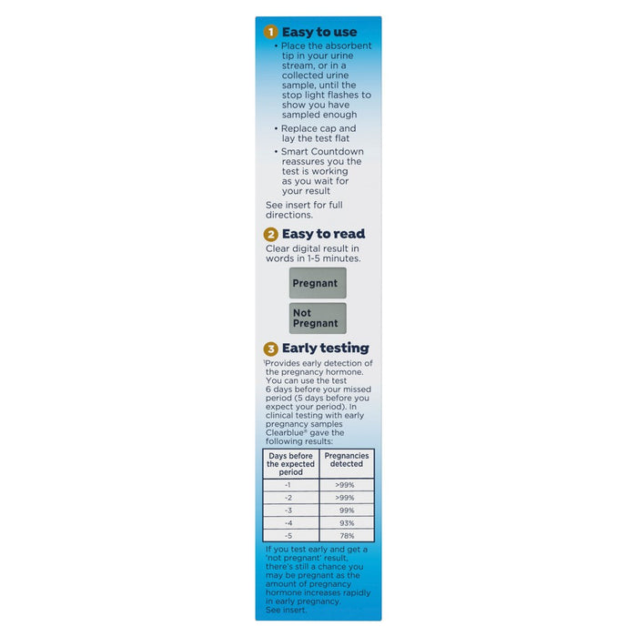 Clearblue Digital Pregnancy Test with Smart Countdown - 3ct