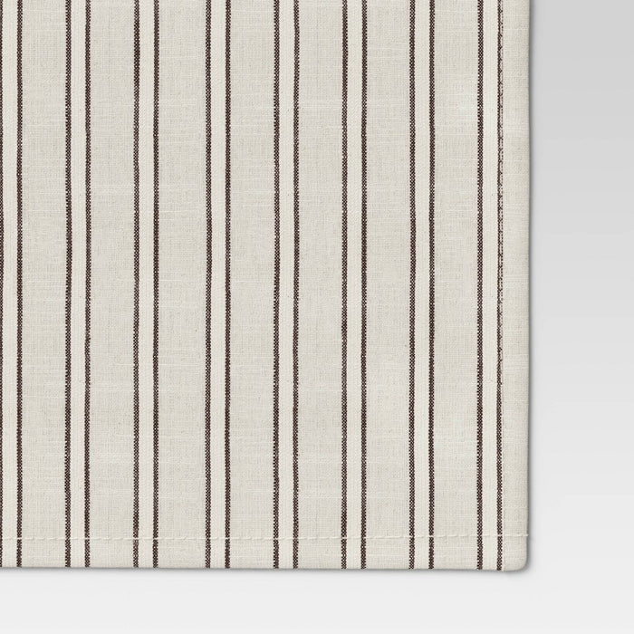 72" x 14" Cotton Striped Table Runner Natural - Threshold