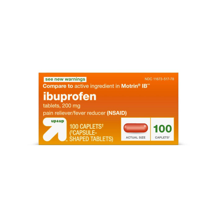 Ibuprofen (NSAID) Pain Reliever & Fever Reducer Tablets - 100ct - up & up