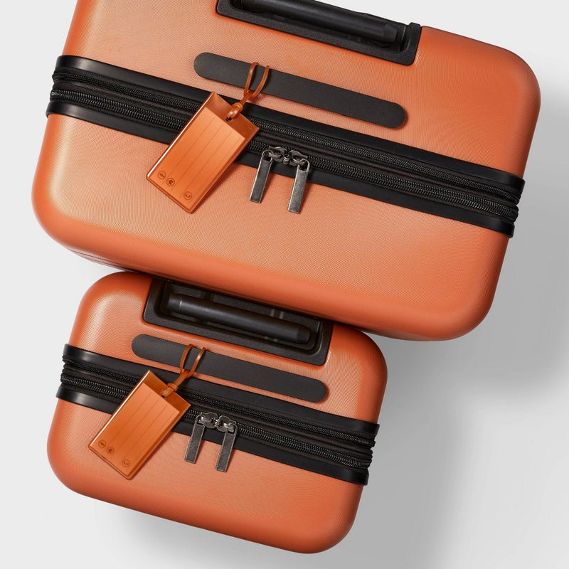 2pk Jelly Luggage Tag Amber Brown - Open Story