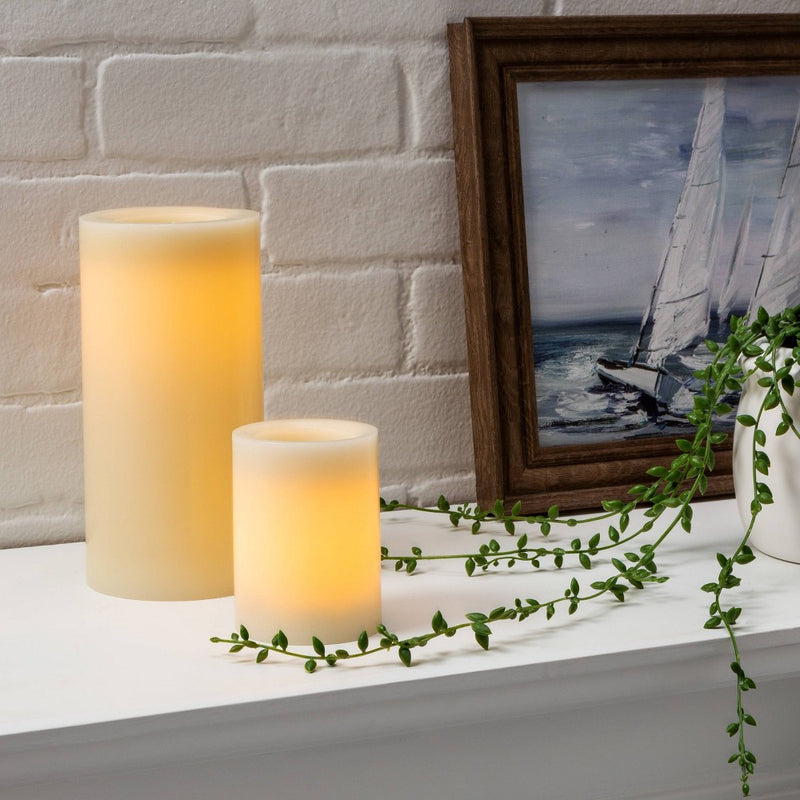4" x 3"LED Flameless Black Wick Candle Cream - Threshold
