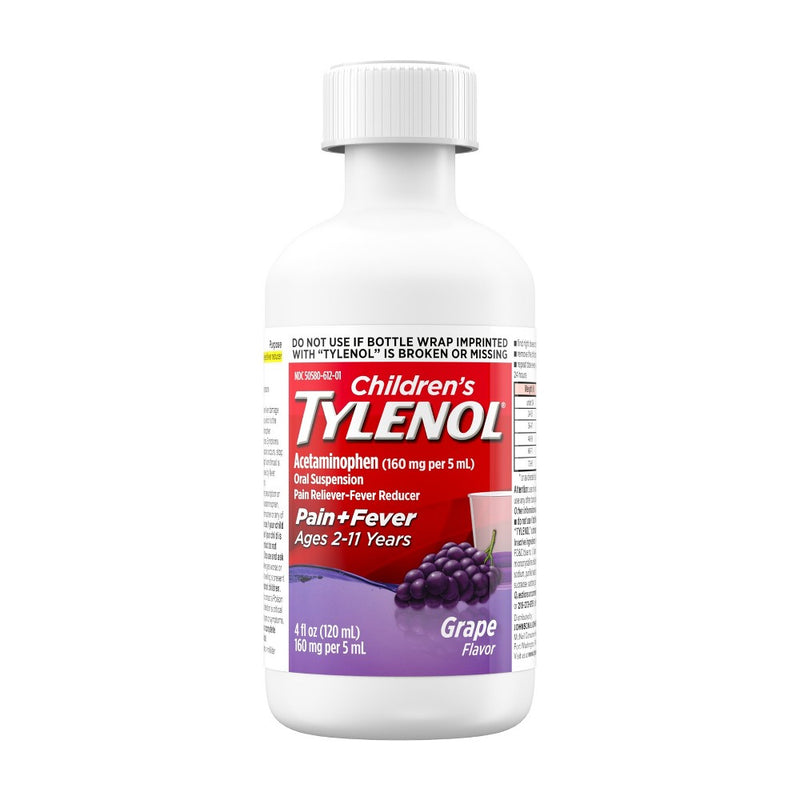 Children's Tylenol Pain + Fever Relief Liquid - Acetaminophen - Grape - 4 fl oz