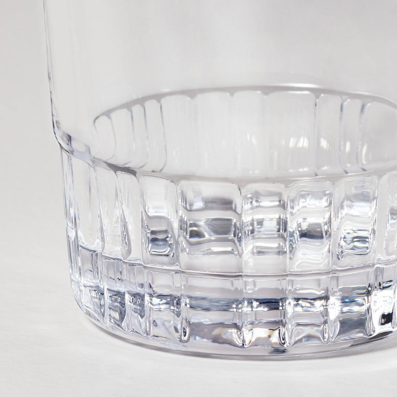 4pk 6.5oz Short Fluted Glass Tumbler Set Clear - Hearth & Hand with Magnolia