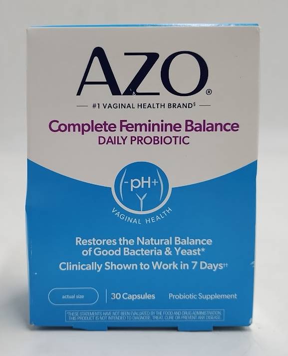 AZO Complete Feminine Balance, Daily Probiotic for Women - 30ct EXP 10/2027