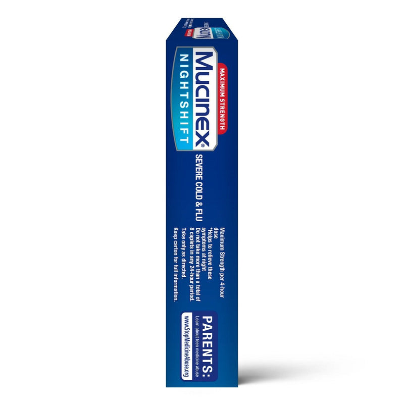 Mucinex Max Strength Cold & Flu Medicine Nighttime - Tablets - 20ct