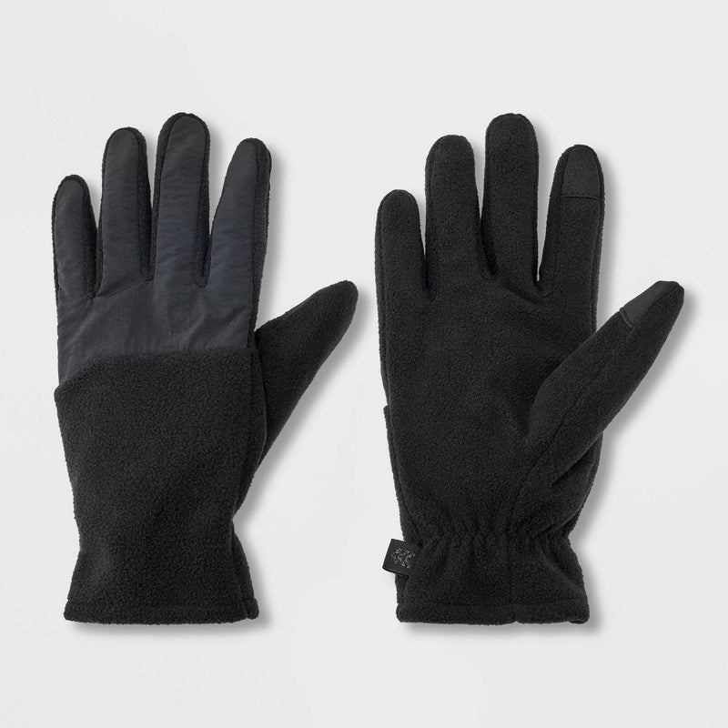 Men's Mixed Fleece Gloves - All in Motion Black M/L