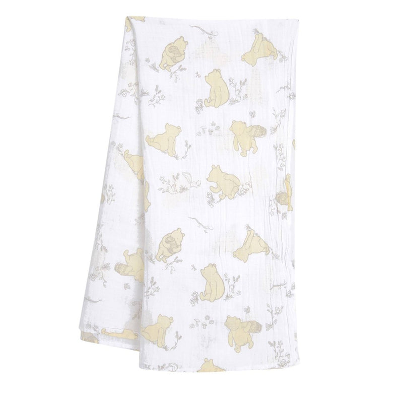 Lambs & Ivy Winnie The Pooh Swaddle Blanket & Plush Gift Set - 2pk