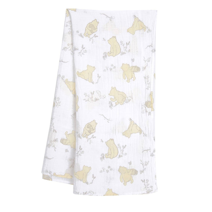 Lambs & Ivy Winnie The Pooh Swaddle Blanket & Plush Gift Set - 2pk