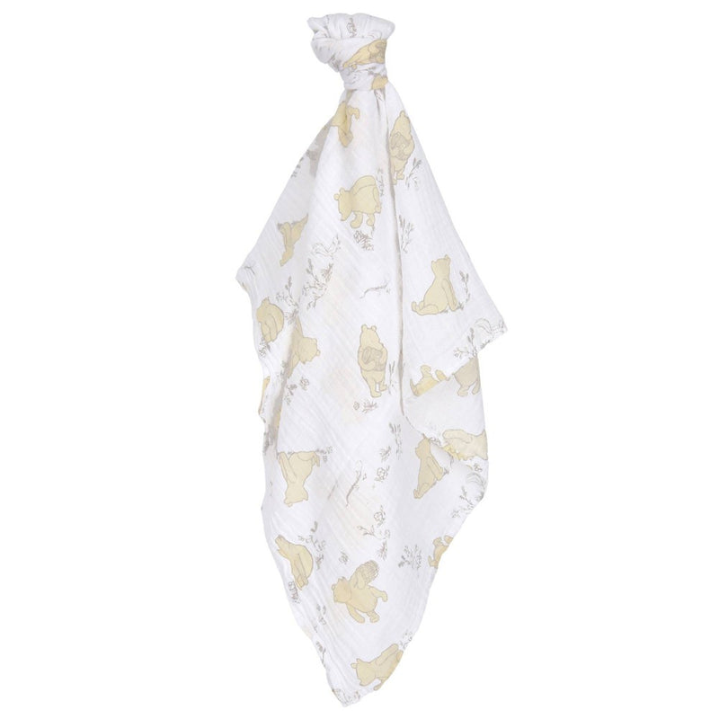 Lambs & Ivy Winnie The Pooh Swaddle Blanket & Plush Gift Set - 2pk