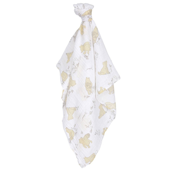 Lambs & Ivy Winnie The Pooh Swaddle Blanket & Plush Gift Set - 2pk