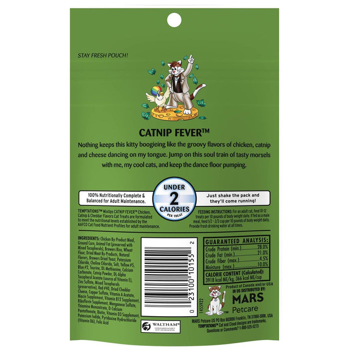 Temptations MixUps Chicken, Catnip and Cheese Flavor Crunchy Adult Cat Treats - 3oz