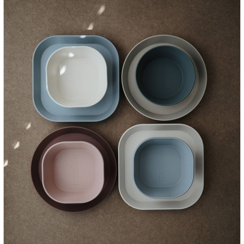 Mushie Square Dinner Plate - Ivory