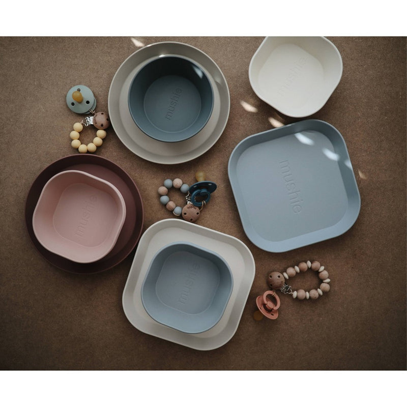 Mushie Square Dinner Plate - Ivory