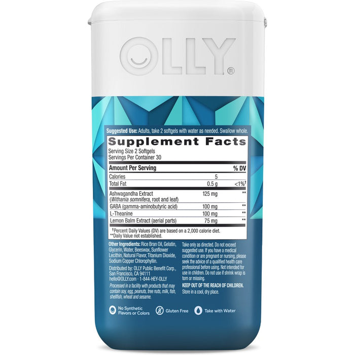 OLLY Ultra Strength Goodbye Stress Relief Softgels Supplement - 60ct