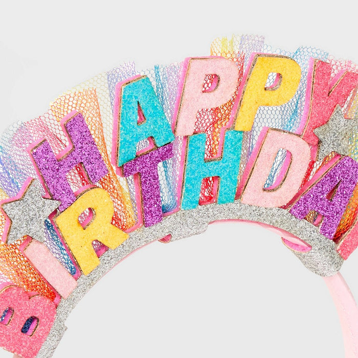 Kids' Glitter 'Happy Birthday' Headband with Tulle - Cat & Jack