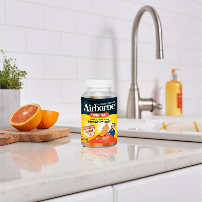 Airborne Immune Support Gummies with Vitamin C & Zinc - Orange - 42ct