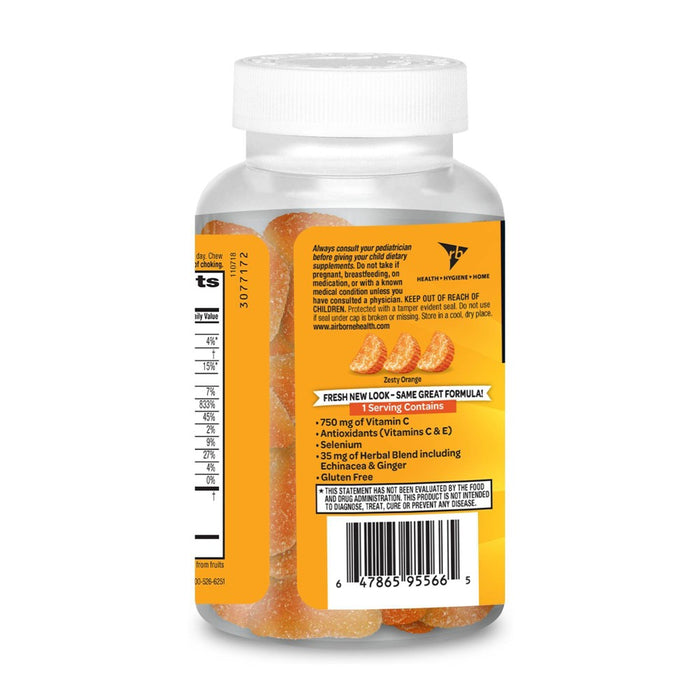 Airborne Immune Support Gummies with Vitamin C & Zinc - Orange - 42ct