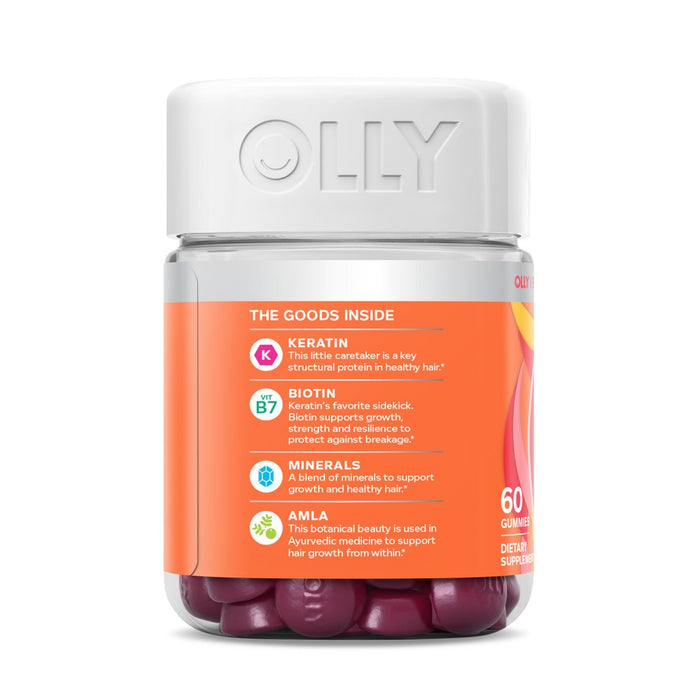 OLLY Heavenly Hair Supplement Gummies with Keratin, Amla, Biotin & Minerals - 60ct