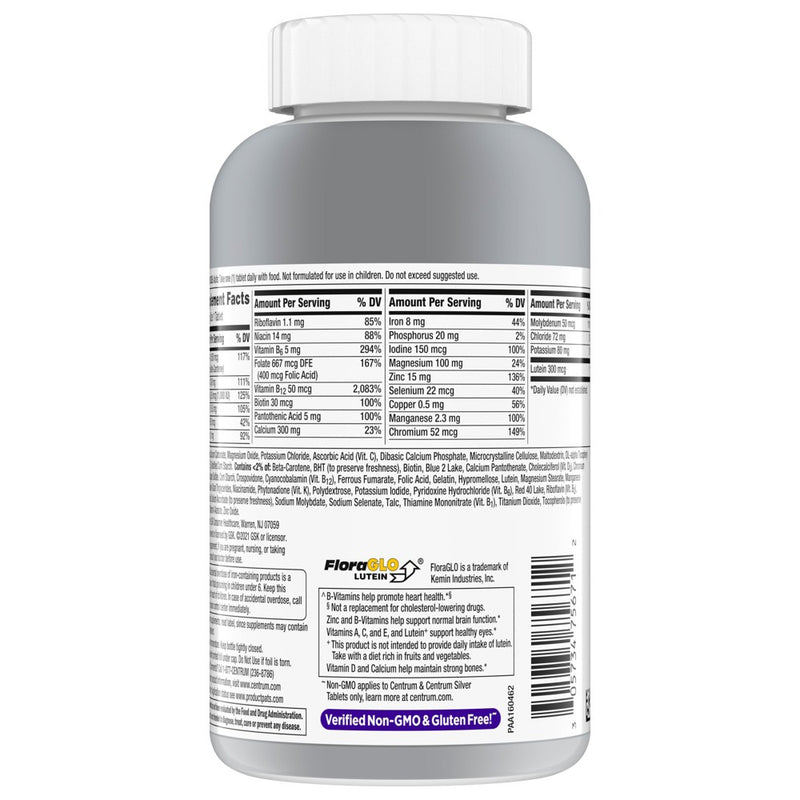 Centrum Silver Women 50+ Multivitamin / Multimineral Dietary Supplement Tablets - 200ct