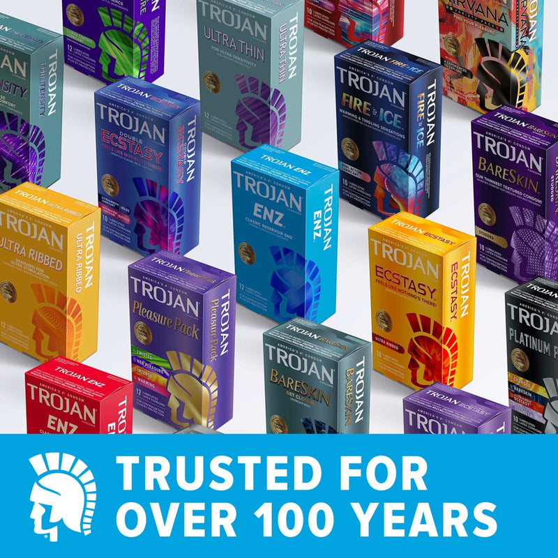 Trojan Pleasure Pack Lubricated Condoms - 12ct.EXP.01/28.