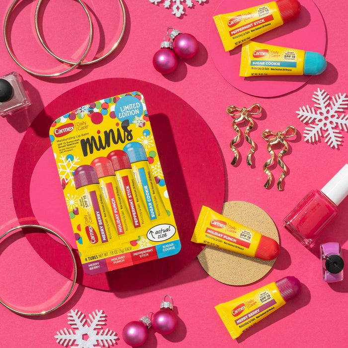 Carmex Daily Care Minis Limited Edition Lip Balm Sticks - 4pk