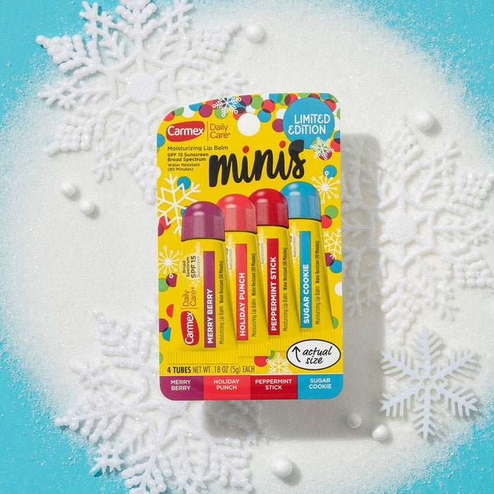 Carmex Daily Care Minis Limited Edition Lip Balm Sticks - 4pk