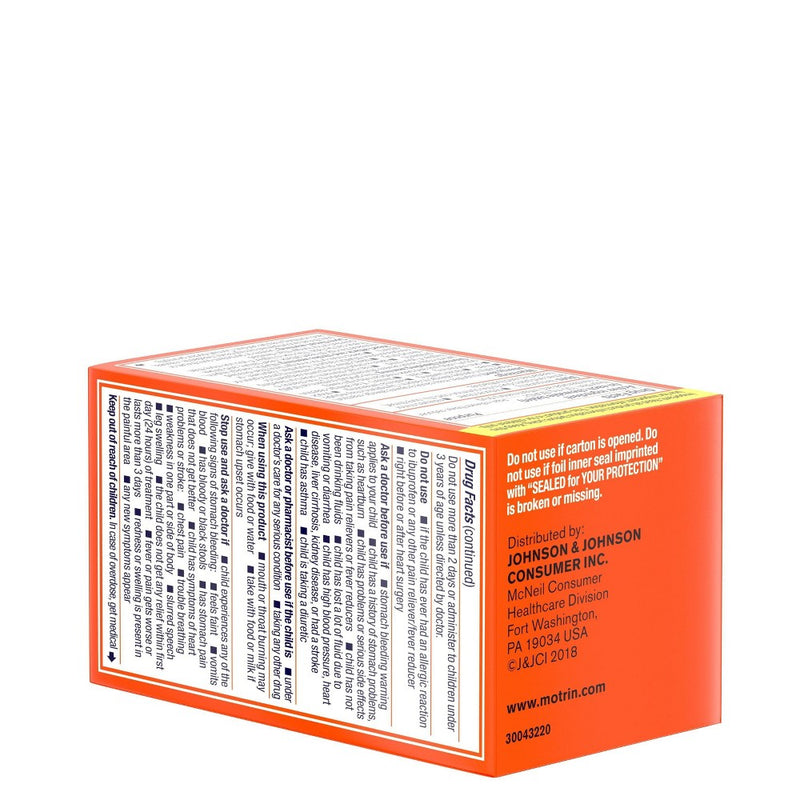 Children's Motrin Pain Reliever and Fever Reducer Ibuprofen (NSAID) ChewableTablets - Grape Flavor - 24ct