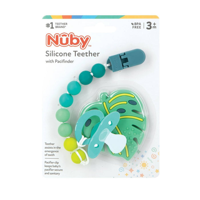 Nuby Silicone Baby Teether Pacifinder Pacifier Soothing BPA Free Palm New