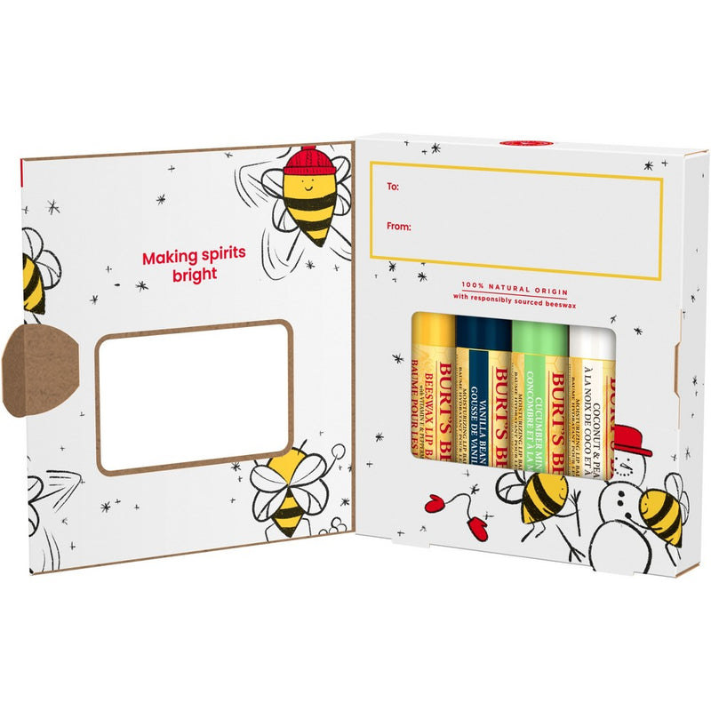 Burt's Bees Beeswax Bounty Assorted Lip Balms Gift Set - 4pc