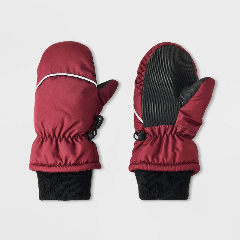 Baby Snow Mittens - Cat & Jack Burgundy 12-24M