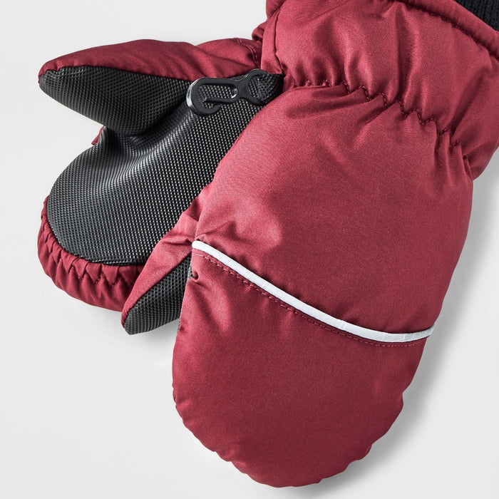 Baby Snow Mittens - Cat & Jack Burgundy 12-24M
