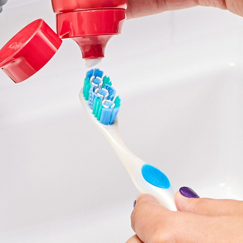 Colgate 360 Optic White Whitening Soft Toothbrush with Tongue and Cheek Cleaner - Soft