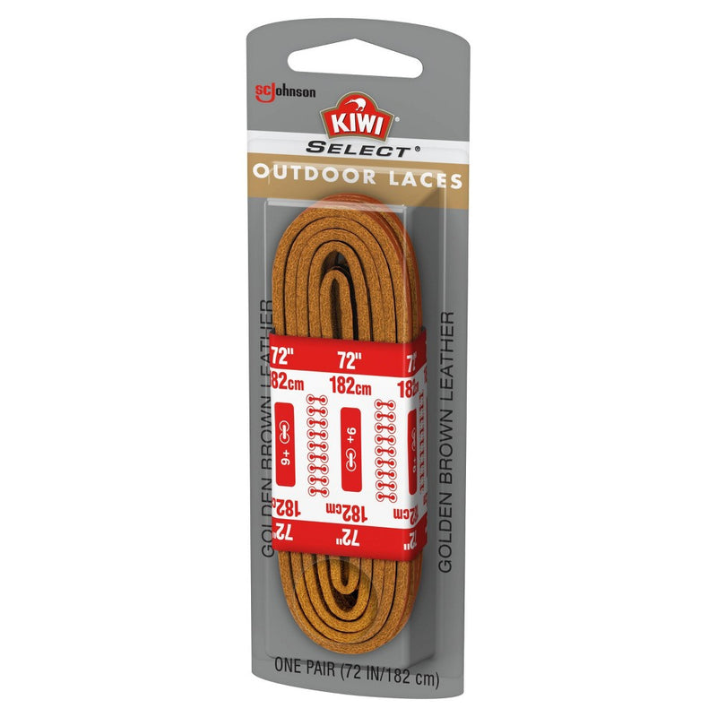 KIWI Select Outdoor Leather Laces - Golden Brown 72in