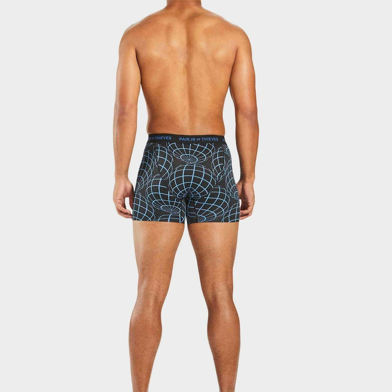 Pair of Thieves Men's Super Fit Globe Boxer Briefs 2pk - Black S