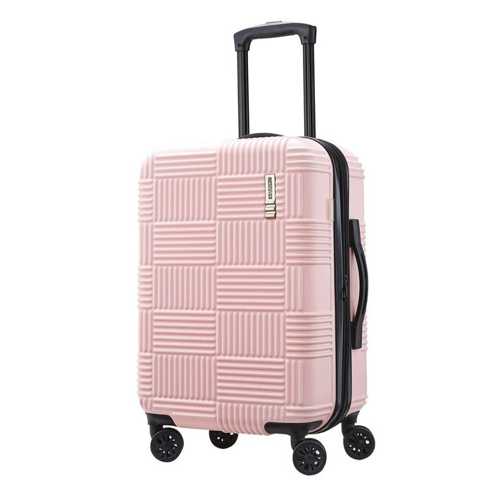 American Tourister NXT Checkered Hardside Carry On Spinner Suitcase - Pink (LOCAL PICKUP ONLY)