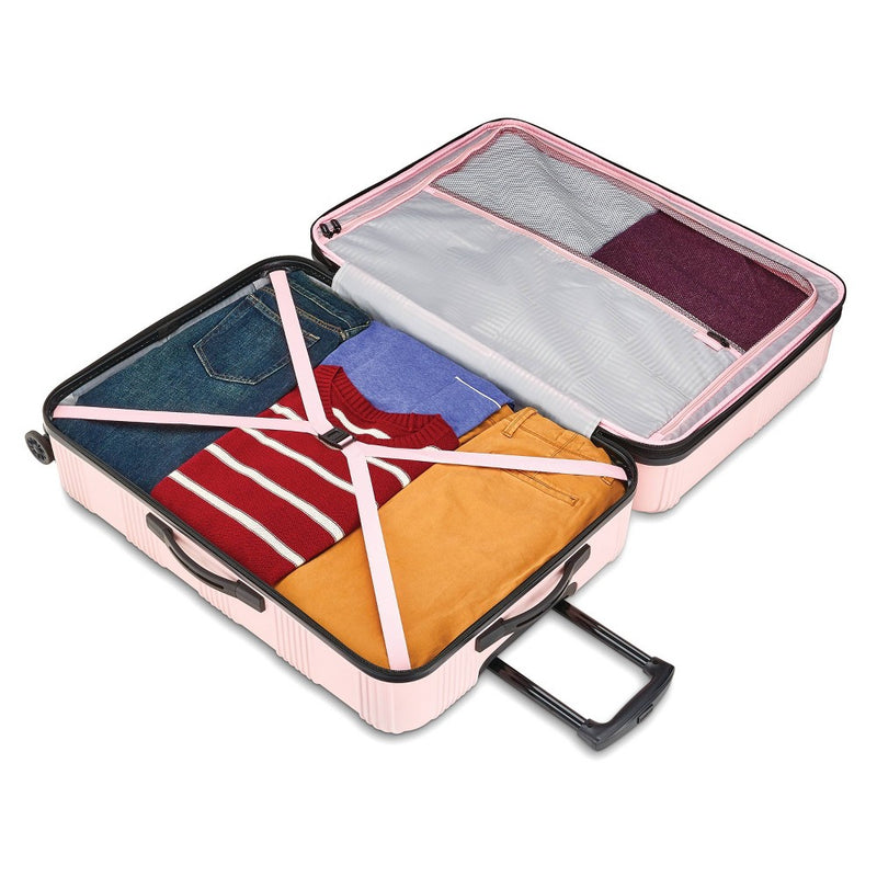American Tourister NXT Checkered Hardside Carry On Spinner Suitcase - Pink (LOCAL PICKUP ONLY)