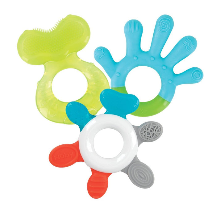 Nuby 3pk 3 Stage Teether Set