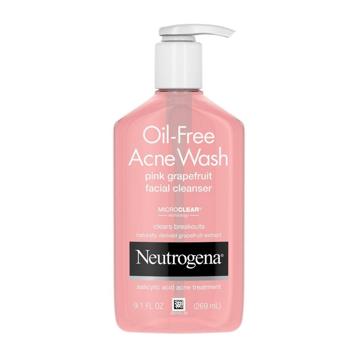 Neutrogena Oil-Free Salicylic Acid Pink Grapefruit Face Wash -EXP:7/25-9.1 fl oz